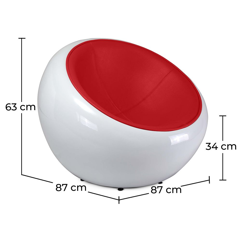 Cadeira Pada  Ball - Imitação de Couro