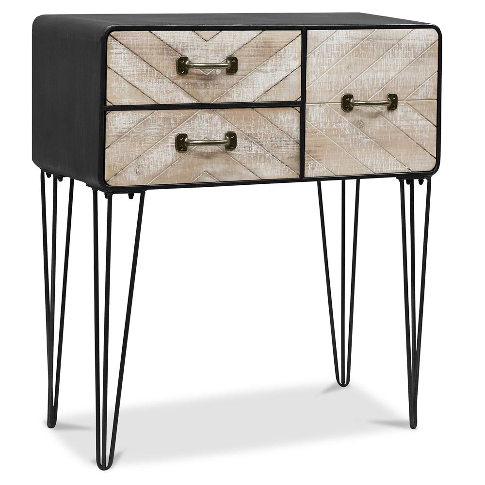 Aparador de Metal - Design Industrial - 3 gavetas - Carson