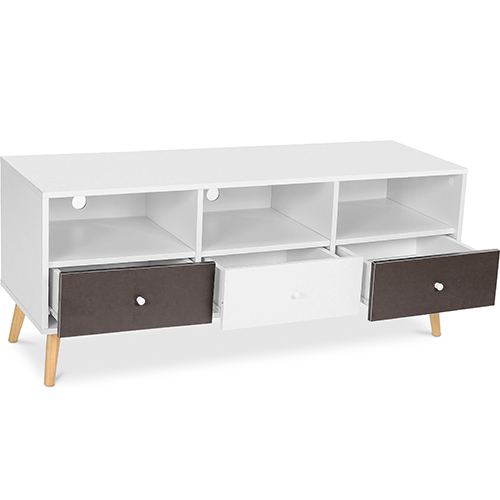 Móvel de TV de Madeira - Design Escandinavo - Quenby 