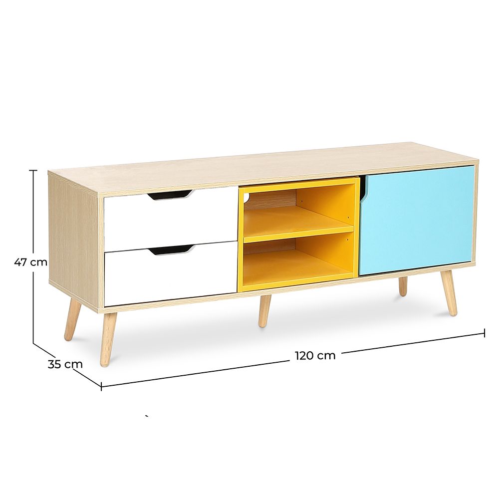 Móvel de TV de Madeira - Design Escandinavo -  Kaira