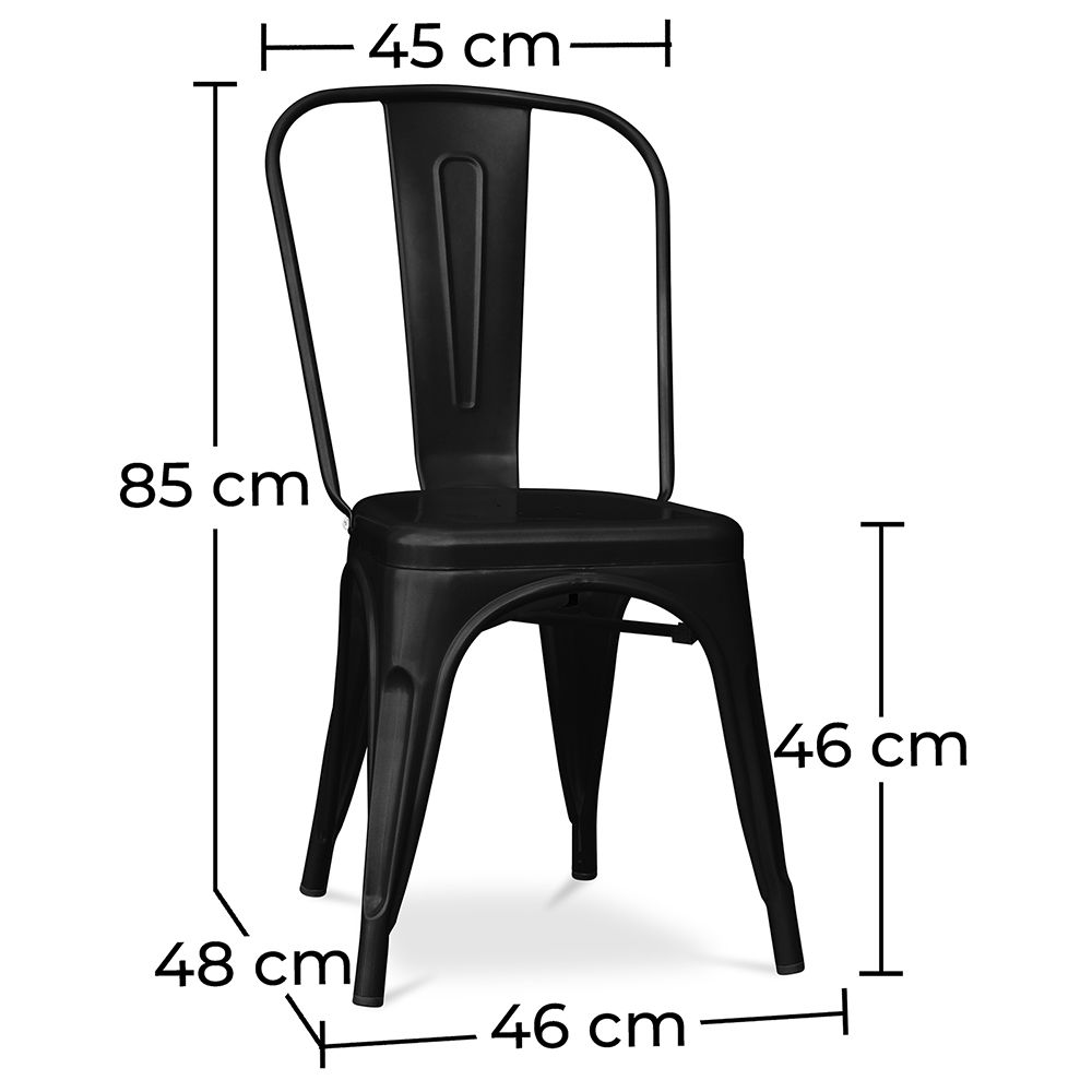 Mesa de Jantar Grampo para Cabelo 150x90 + X6 Cadeira Bistrot Metalix 