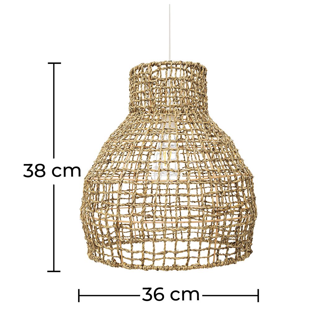 Candeeiro Suspenso de Rattan Natural Estilo Boho Bali - Chi