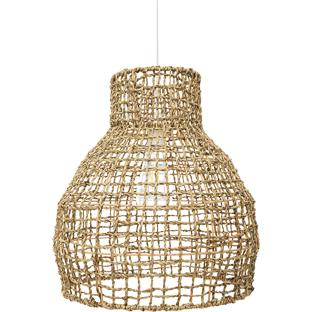 Candeeiro Suspenso de Rattan Natural Estilo Boho Bali - Chi