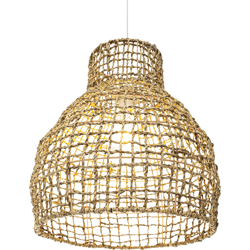 Candeeiro Suspenso de Rattan Natural Estilo Boho Bali - Chi