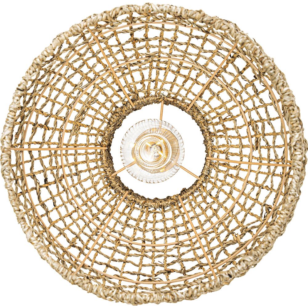 Candeeiro Suspenso de Rattan Natural Estilo Boho Bali - Chi