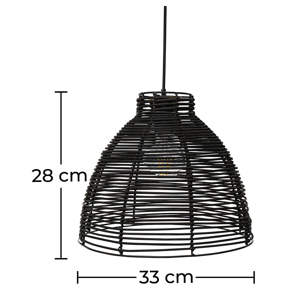 Candeeiro Suspenso de Rattan Natural Estilo Boho Bali - Tui