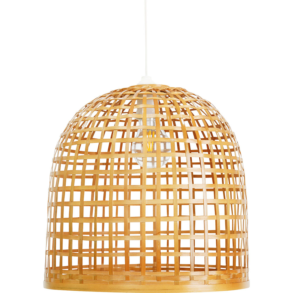 Candeeiro Suspenso de Bambu Natural Estilo Boho Bali - Suong