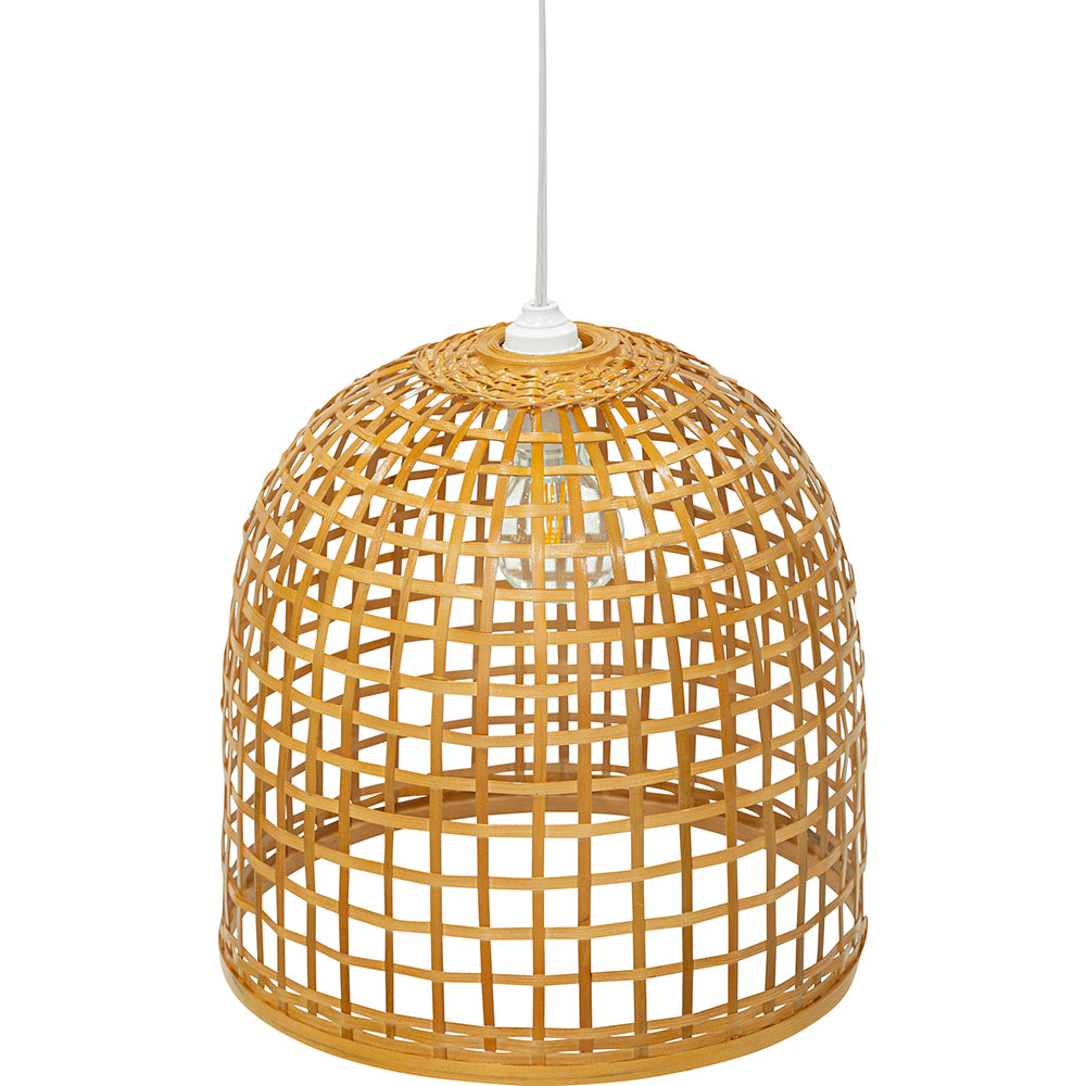 Candeeiro Suspenso de Bambu Natural Estilo Boho Bali - Suong