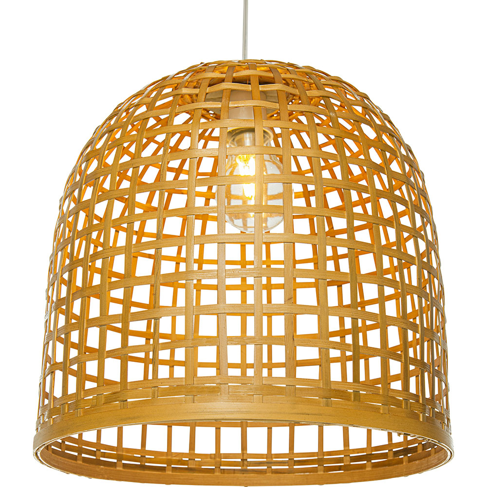Candeeiro Suspenso de Bambu Natural Estilo Boho Bali - Suong