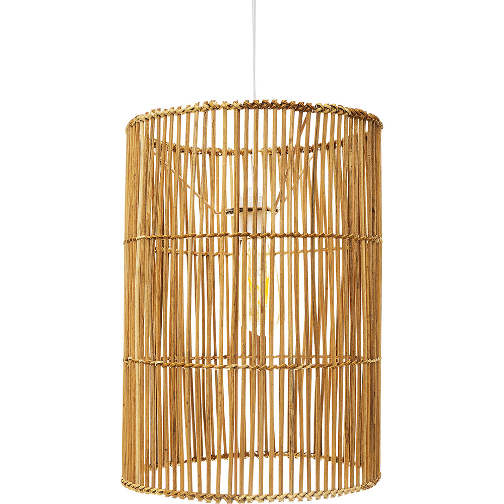 Candeeiro Suspenso de Rattan Natural Estilo Boho Bali - Deing
