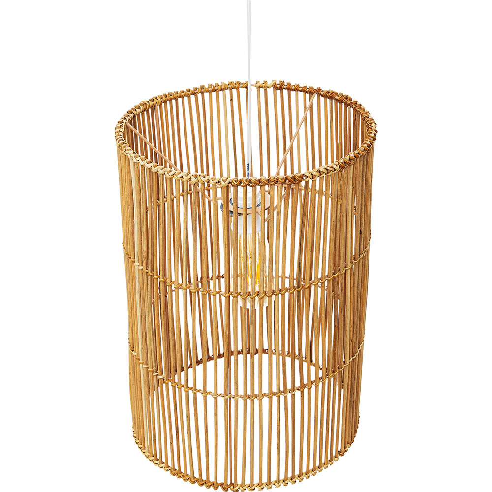 Candeeiro Suspenso de Rattan Natural Estilo Boho Bali - Deing