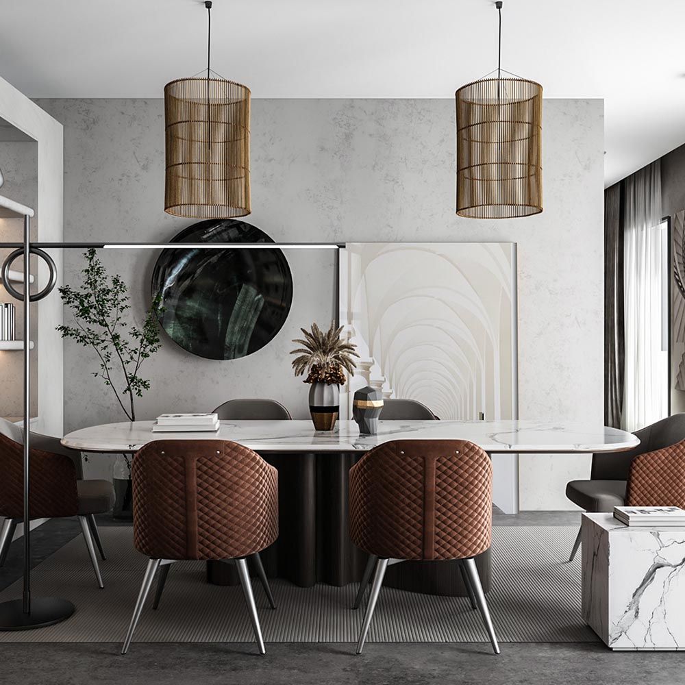 Candeeiro Suspenso de Rattan Natural Estilo Boho Bali - Deing