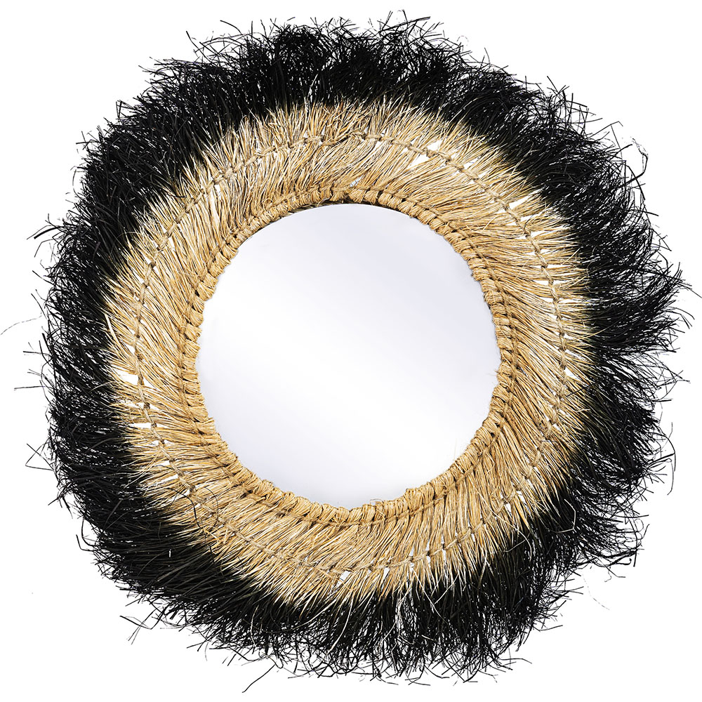  Espelho de Parede - Design Redondo Boho Bali (60 cm) - Melu