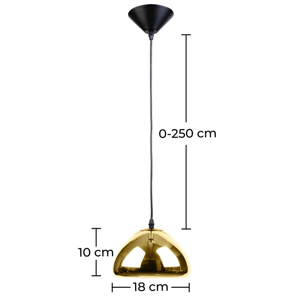 Candeeiro Suspenso Empty - 18cm - Metal Cromado