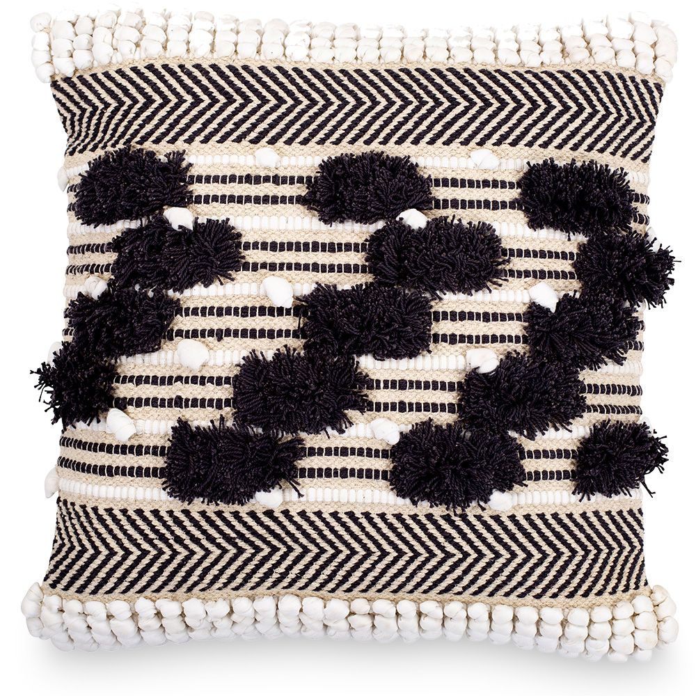 Almofada Quadrada estilo Boho Bali em Algodão fronha + enchimento - Safira