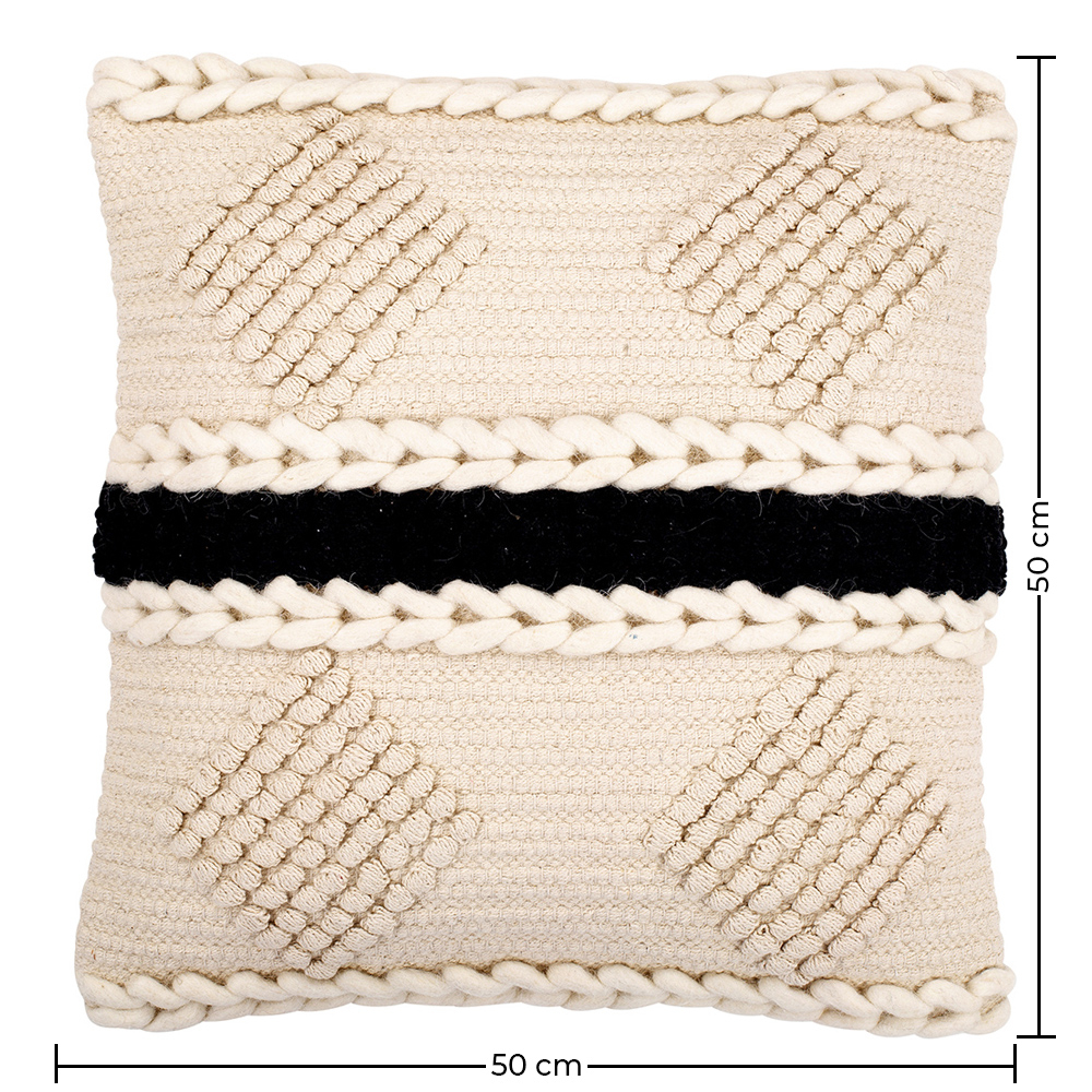 Almofada Quadrada estilo Boho Bali em Algodão fronha + enchimento - Minerva