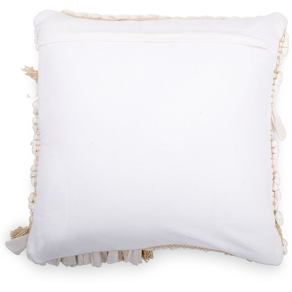 Almofada Quadrada estilo Boho Bali em Fio reciclado fronha + enchimento - Chloe