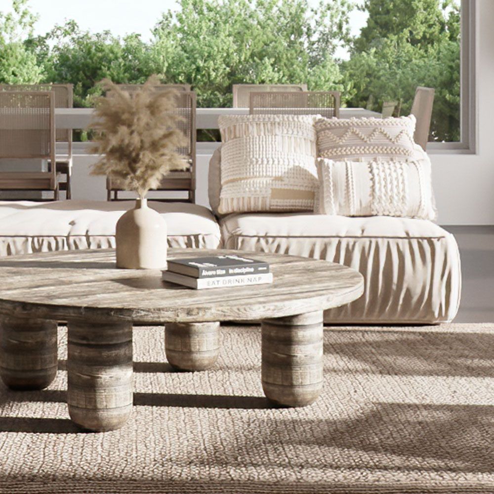 Almofada Quadrada estilo Boho Bali em Fio reciclado fronha + enchimento - Chloe