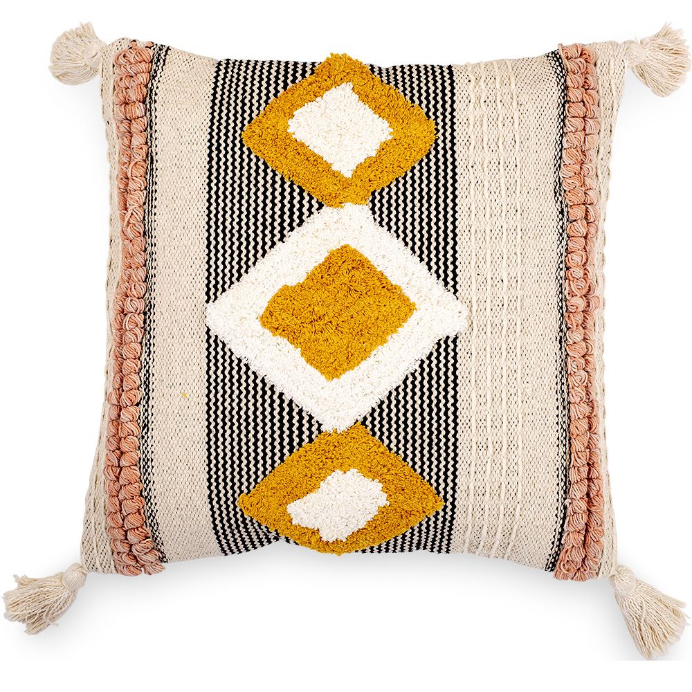Almofada Quadrada estilo Boho Bali em Algodão fronha + enchimento - Lucy
