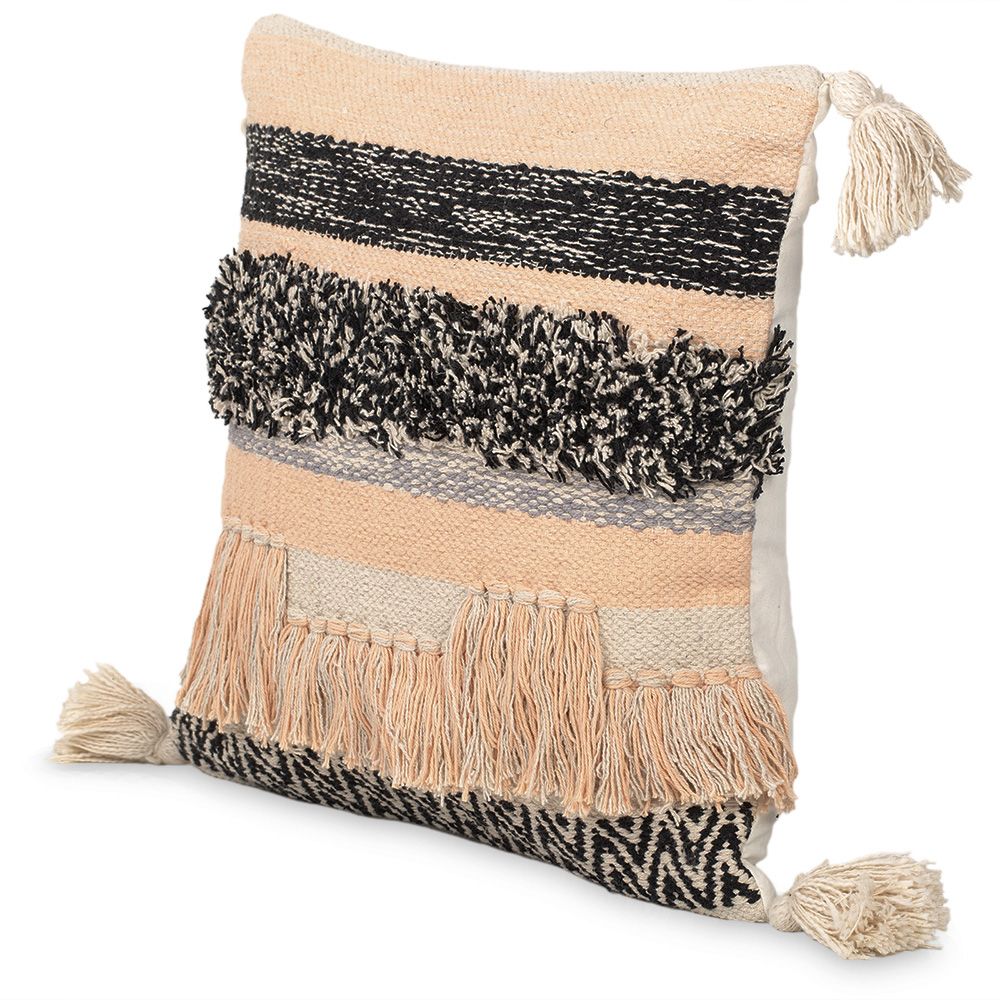 Almofada Quadrada estilo Boho Bali em Algodão fronha + enchimento - Ava