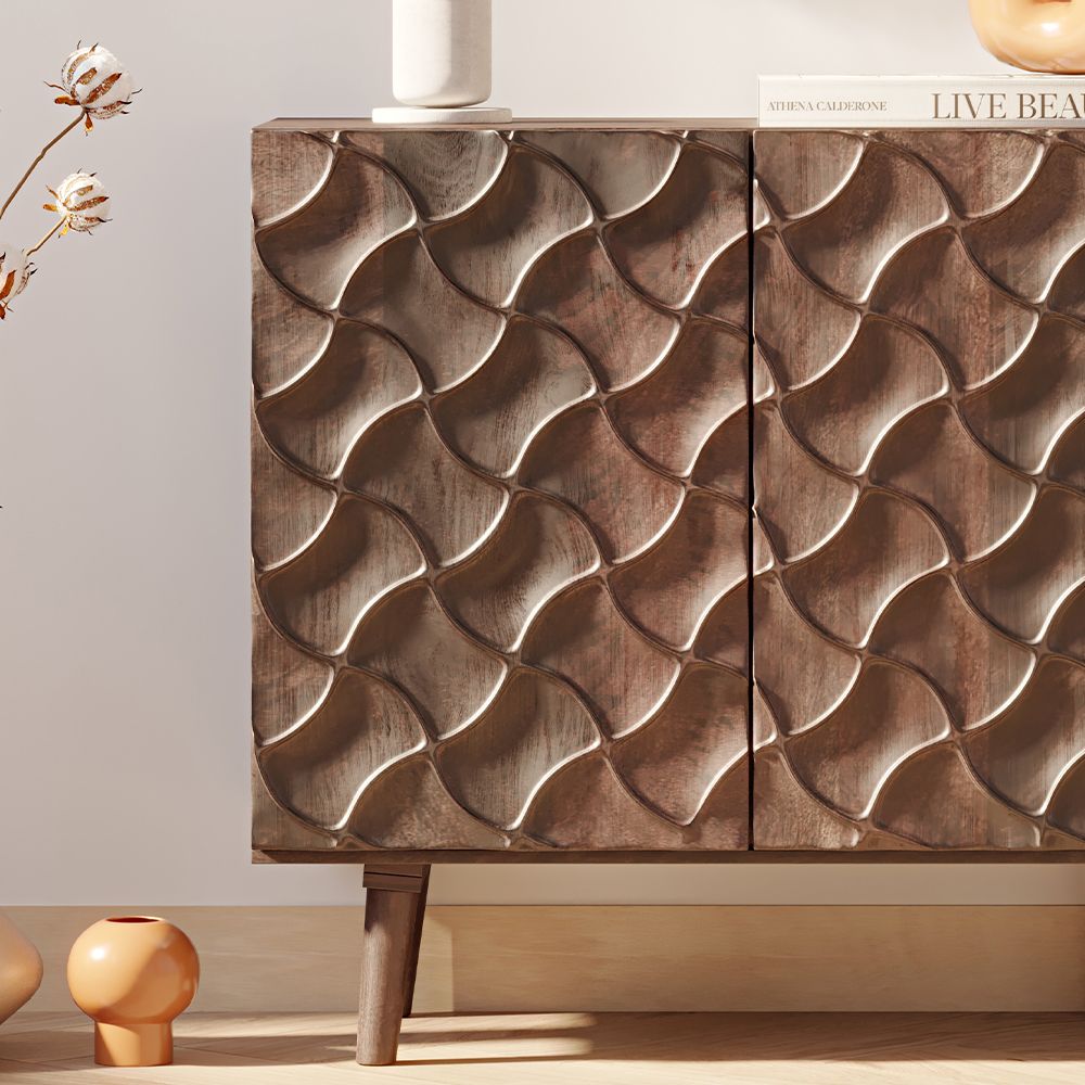 Aparador de Madeira - Design Boho Bali - Utra