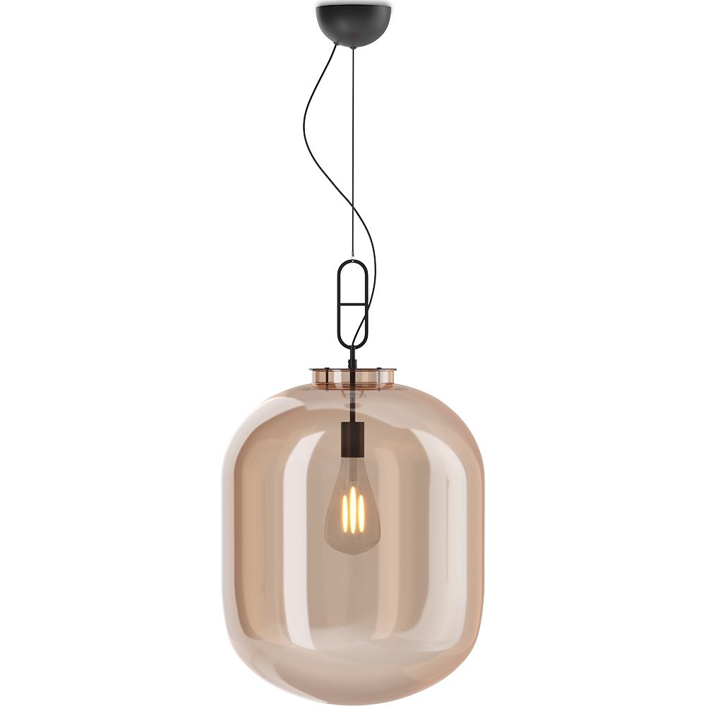 Candeeiro suspenso design moderno de metal e vidro - Crada - Grande