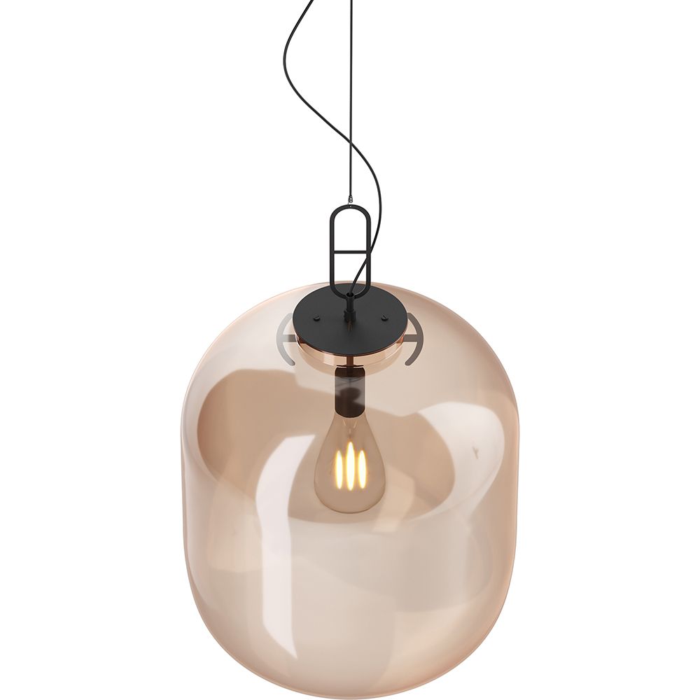 Candeeiro suspenso design moderno de metal e vidro - Crada - Grande