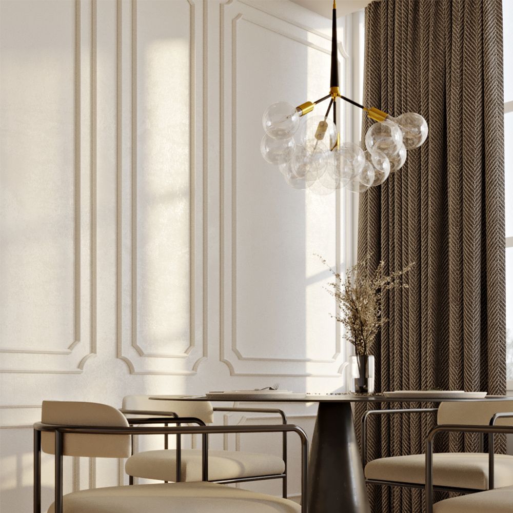 Candeeiro suspenso design moderno 9 globos de vidro - Plaus