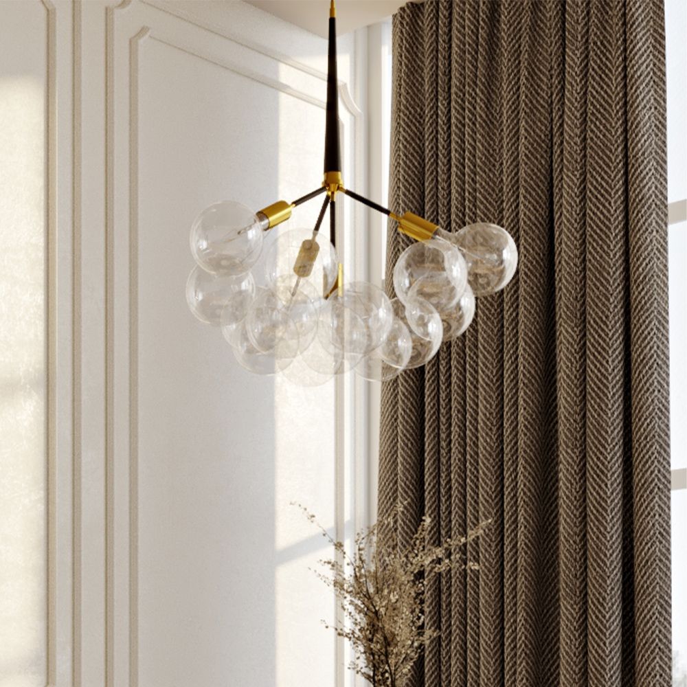 Candeeiro suspenso design moderno 9 globos de vidro - Plaus