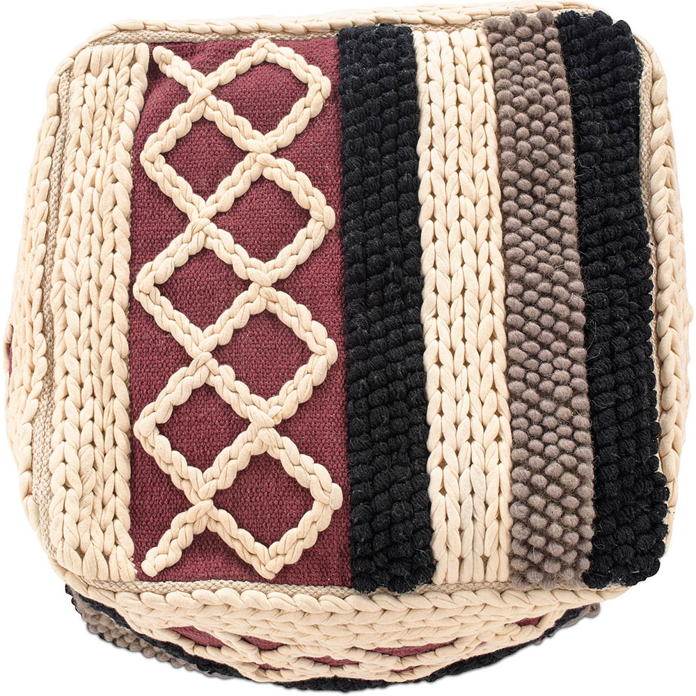Pufe Quadrado Estilo Boho Bali em Algodão - Munbay Bali