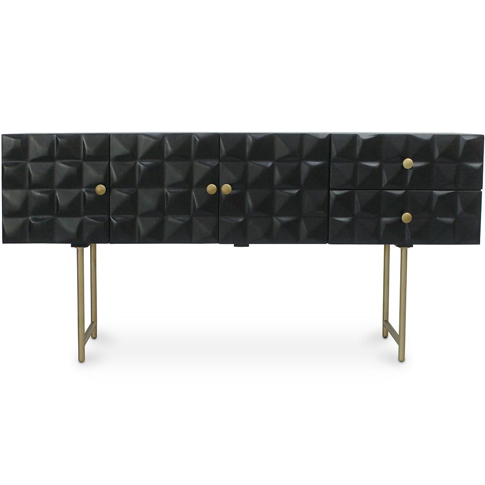 Console de Madeira - Aparador de Stile Vintage - Preto -  Fros