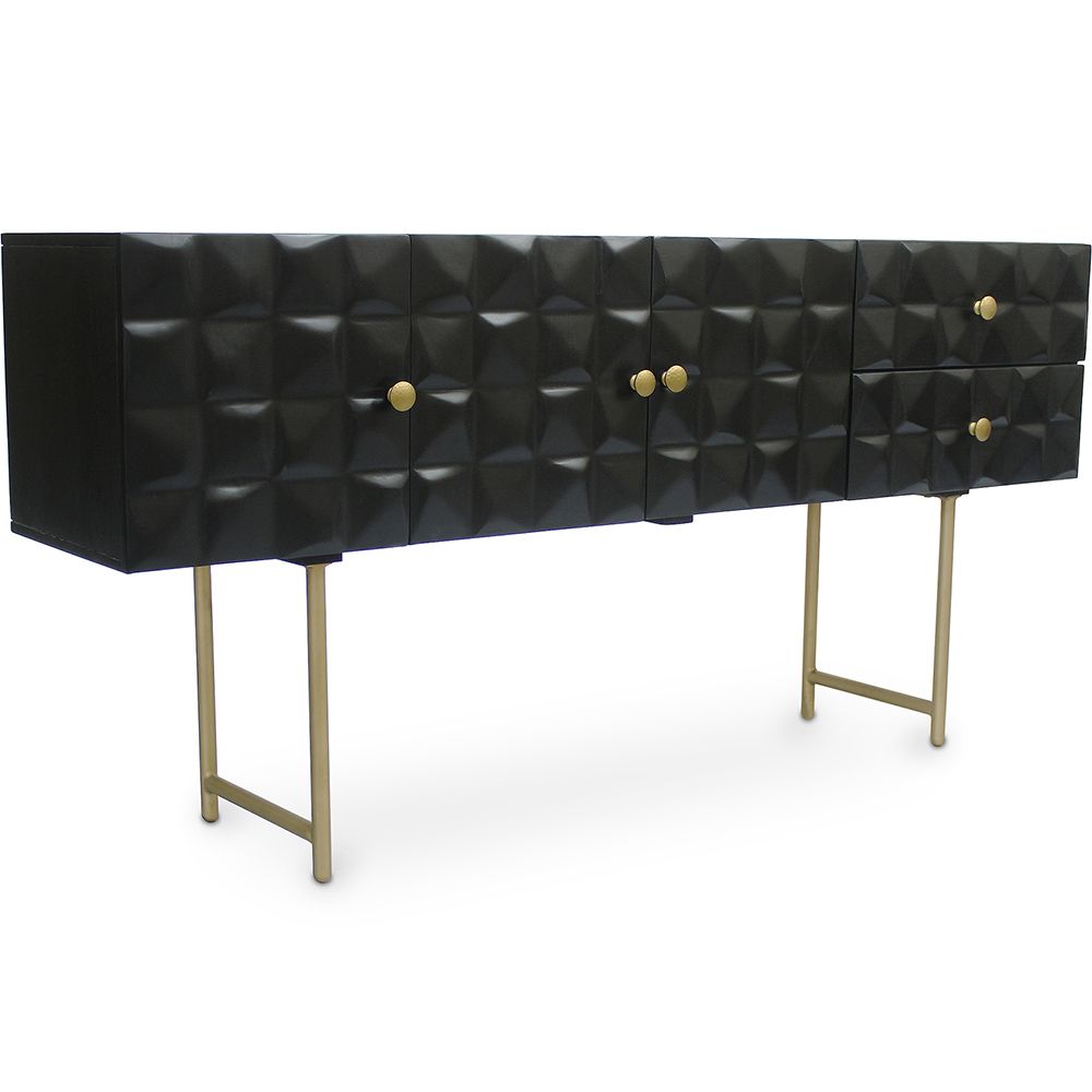Console de Madeira - Aparador de Stile Vintage - Preto -  Fros