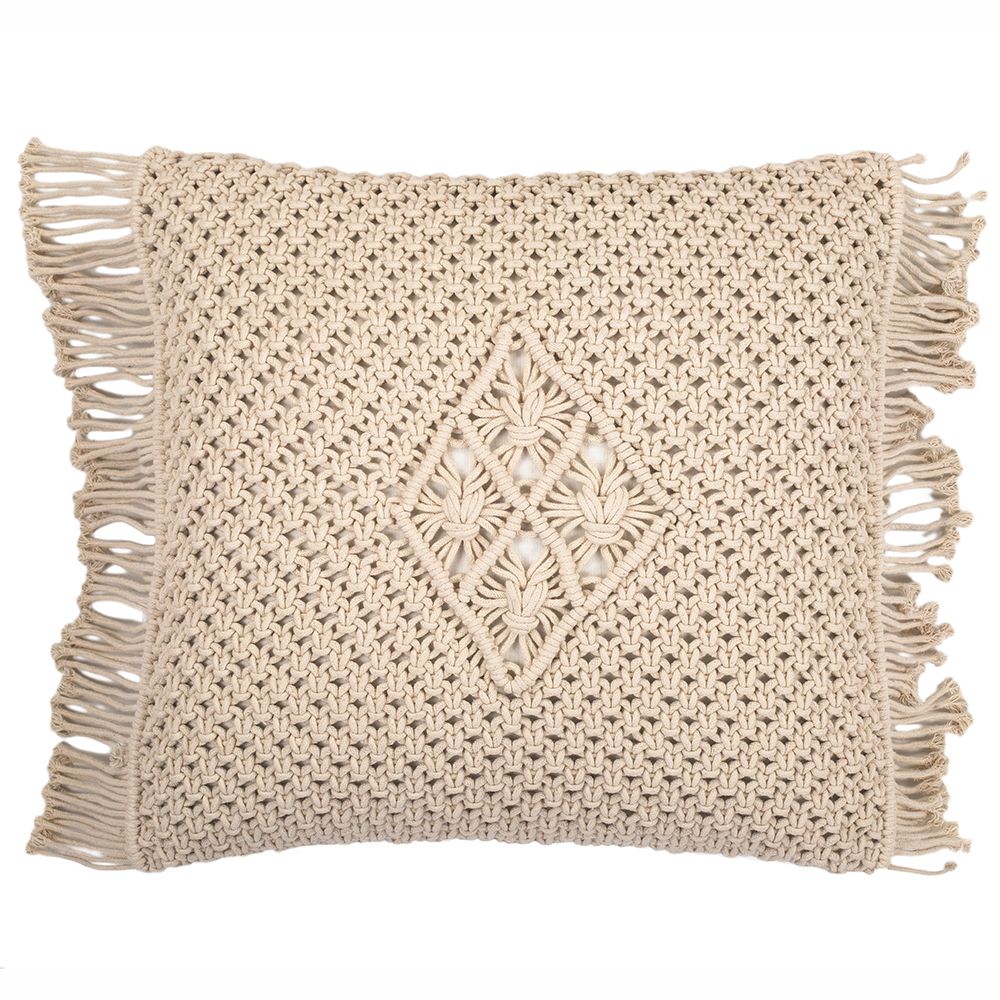Almofada Quadrada estilo Boho Bali em Algodão fronha + enchimento - Mecanda