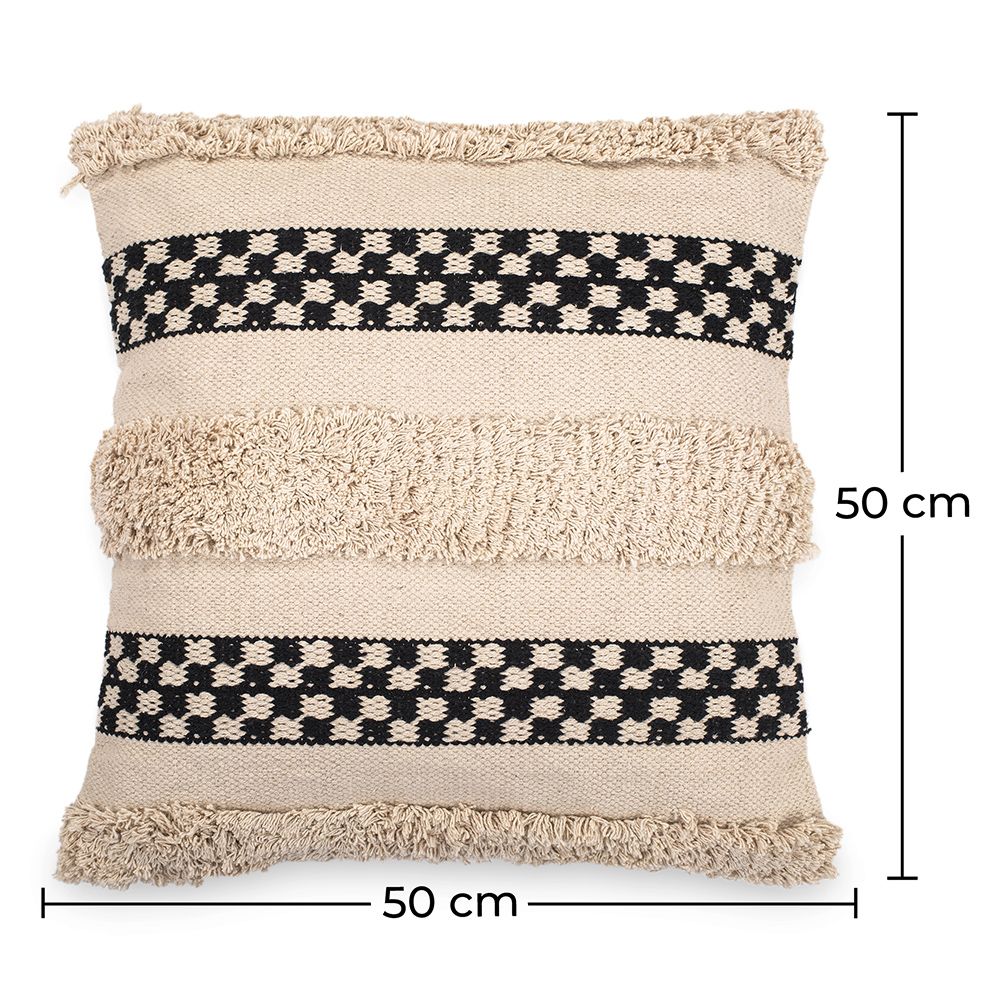 Almofada Quadrada estilo Boho Bali em Algodão fronha + enchimento - Sefra