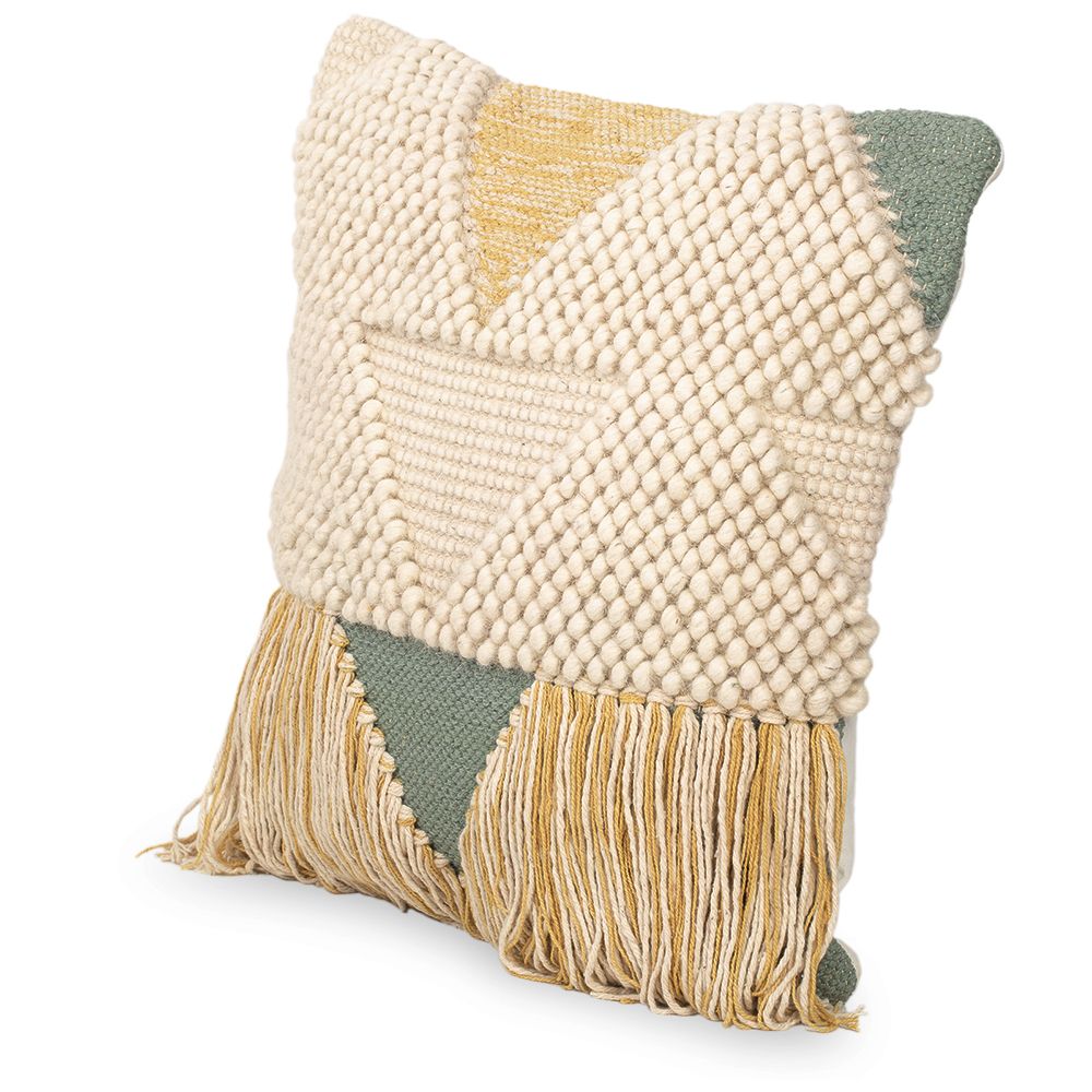 Almofada Quadrada estilo Boho Bali em Algodão fronha + enchimento - Metsal