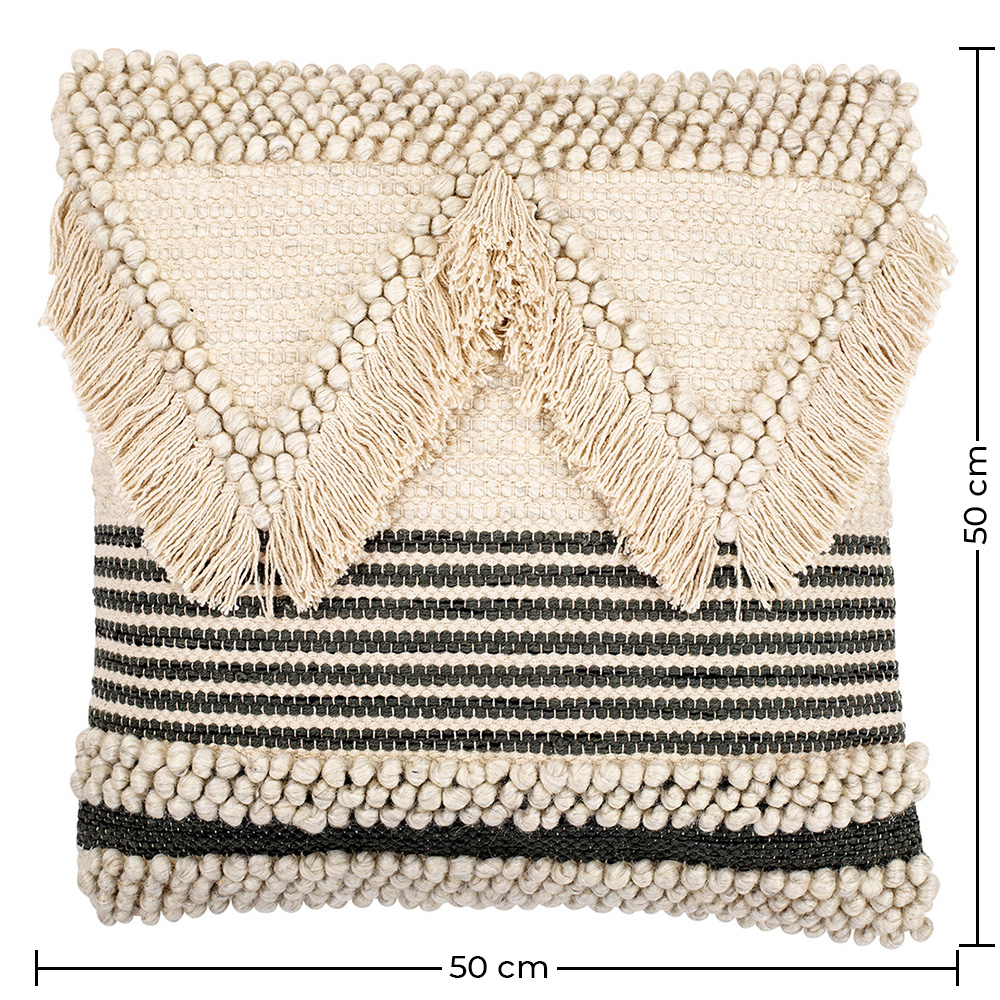 Almofada Quadrada estilo Boho Bali em Algodão fronha + enchimento - Stara