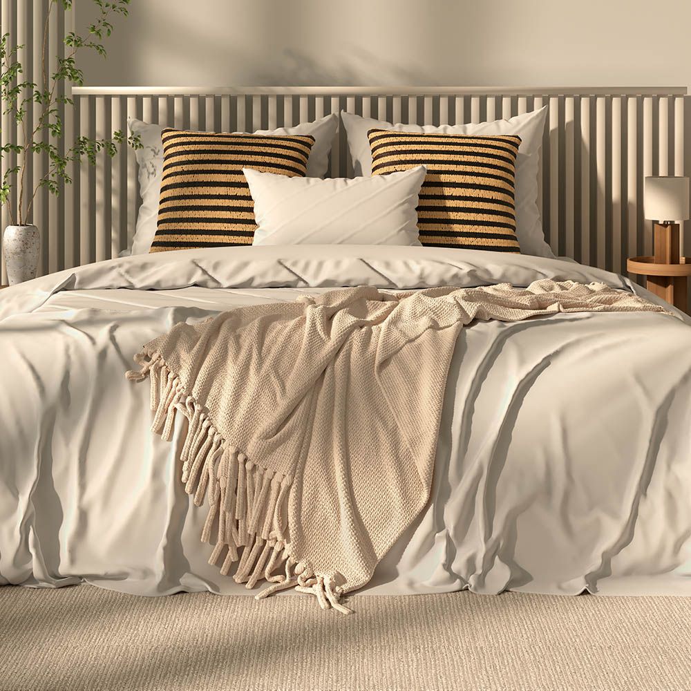 Almofada Quadrada estilo Boho Bali em Papel Ráfia fronha + enchimento - Chelsea