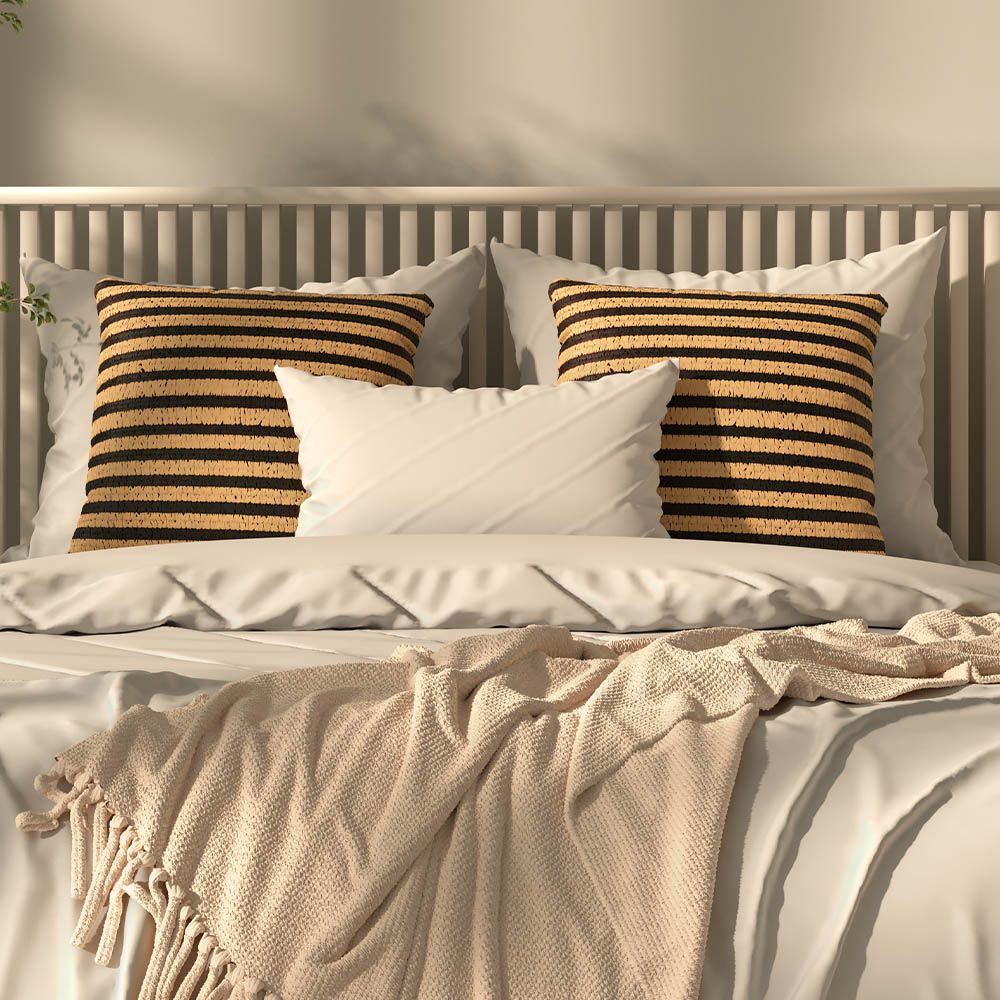 Almofada Quadrada estilo Boho Bali em Papel Ráfia fronha + enchimento - Chelsea