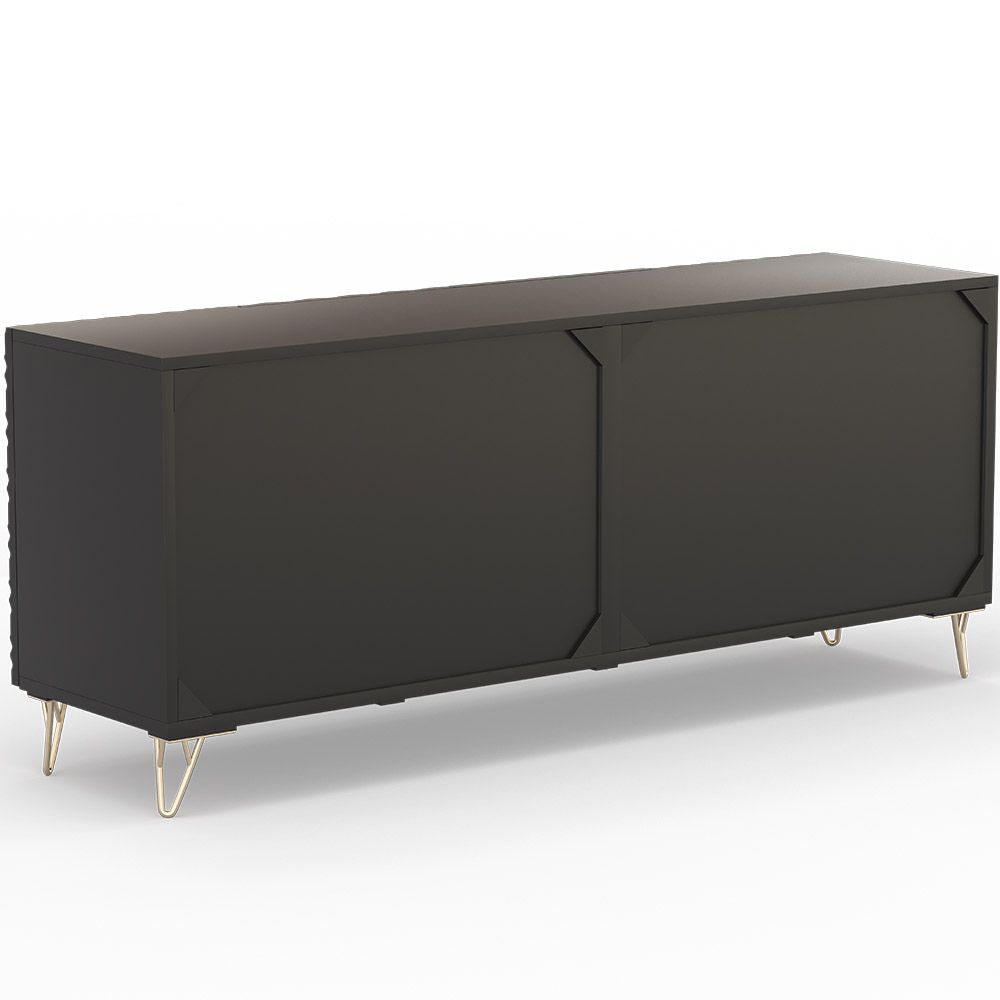 Aparador de Design em Madeira - Preto -Prana