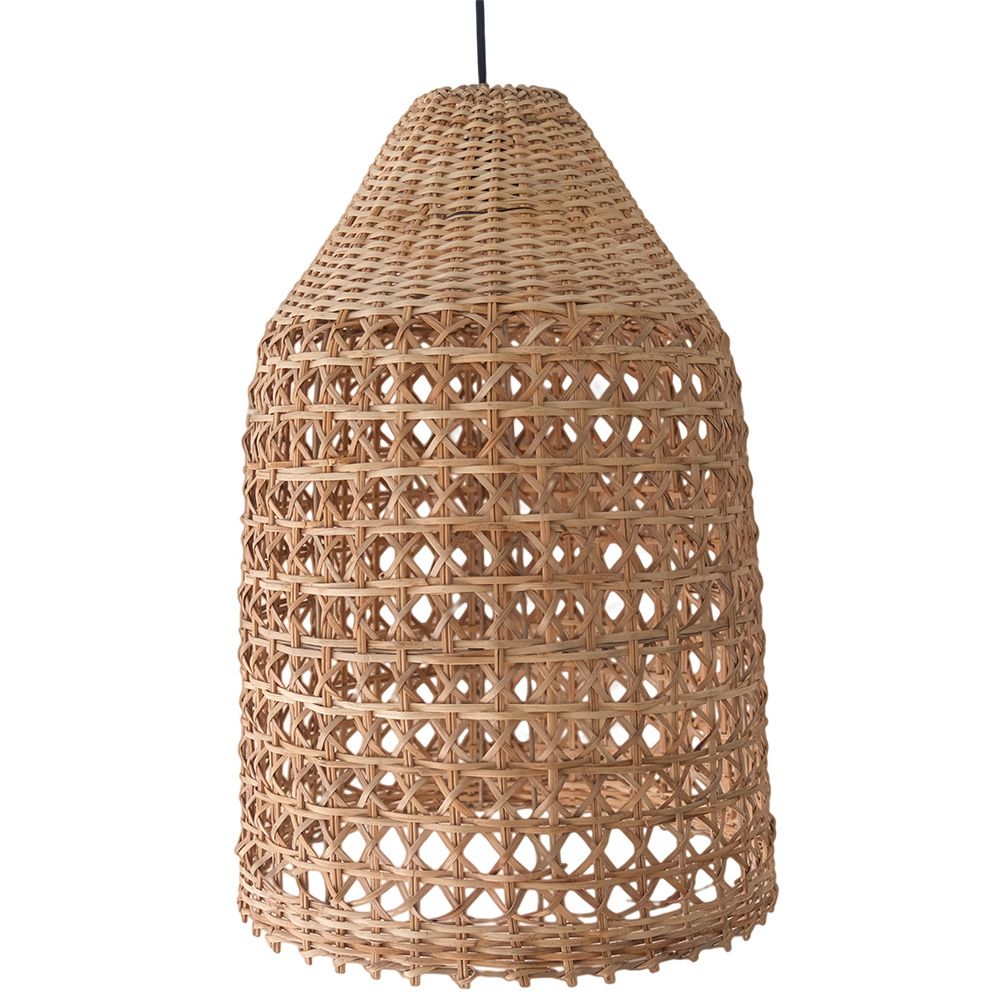 Candeeiro Suspenso de Rattan Natural Boho Bali- Grau
