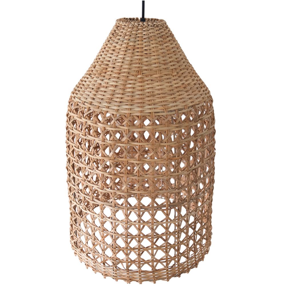 Candeeiro Suspenso de Rattan Natural Boho Bali- Grau