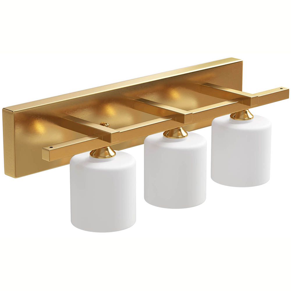 Luminária de Parede Dourada Envelhecida - Aplique de 3 Focos - Senda