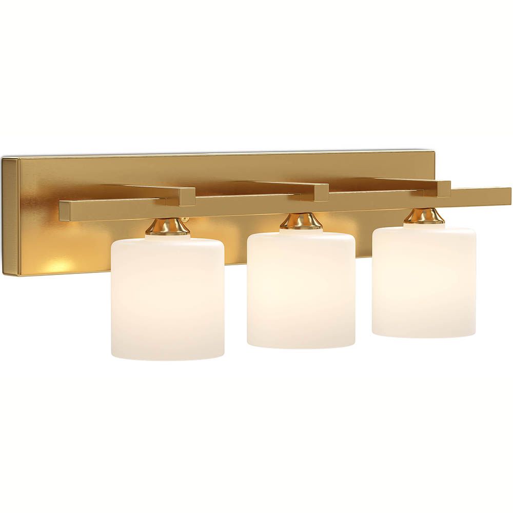 Luminária de Parede Dourada Envelhecida - Aplique de 3 Focos - Senda