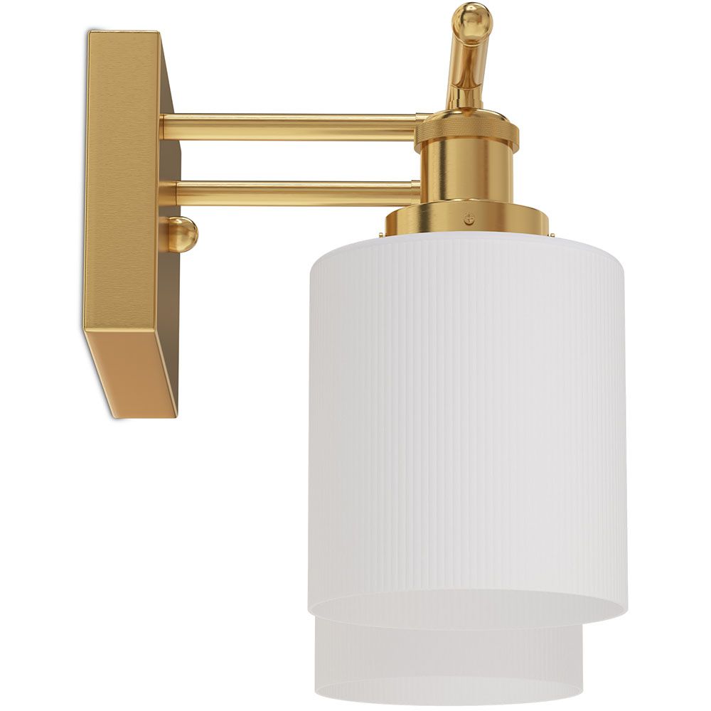 Luminária de Parede Dourada Envelhecida - Aplique de 2 Focos - Jhana