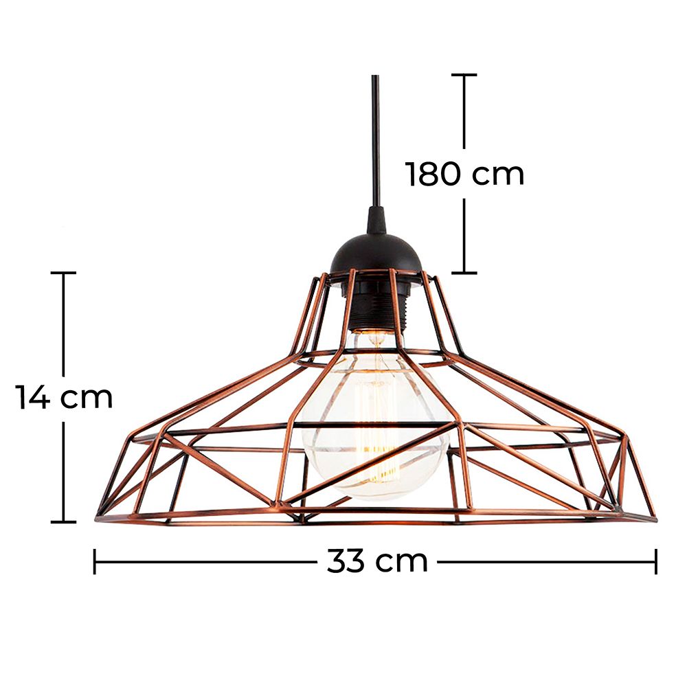 Candeeiro suspenso Edison Retro